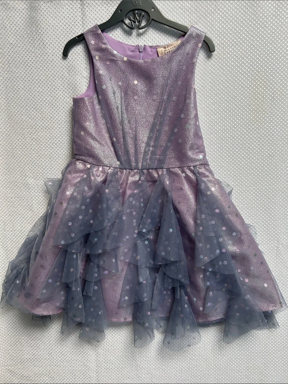 Hannah Banana Lavender Purple Layered Tulle Party Dress. NWT. Fully lined.